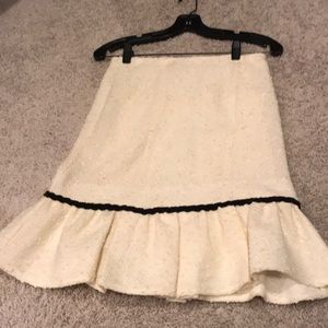 Nanette lepore White with black trim skirt